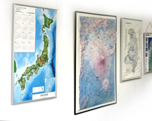 立体地図レリーフマップ展示写真