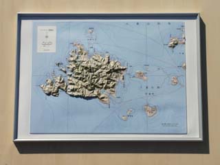 西表島立体レリーフマップ地図写真