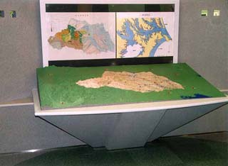 埼玉県全図の地形模型