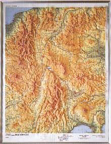 広域エリア立体マップ 富士山・日本アルプス 地形版 写真