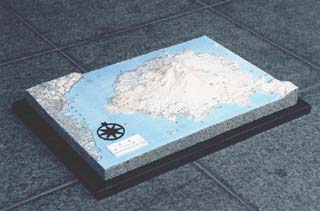 桜島 立体地図写真