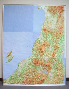 南東北立体レリーフマップ写真