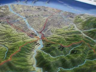 宇奈月町〜黒部市周辺立体ハザードマップ立体地図写真