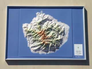 屋久島立体地図写真