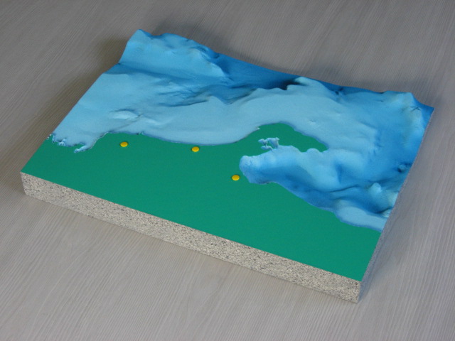 富山湾海底地形模型